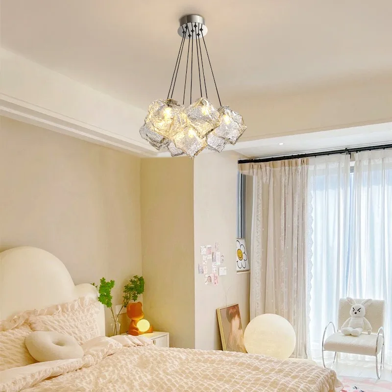 Modern Simple Chandeliers Ice Cube pendant light Parlor Hall Dining Room Bedroom Aisle Lamp Height Adjustabl Lighting Fixtures