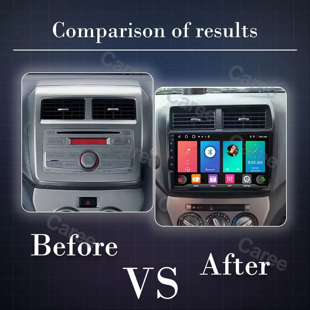 

Android For Toyota Agya Wigo 2013 - 2019 Car Radio Video Player Multimedia Navigation Auto Carplay QLED Wifi GPS BT NO 2 din DVD