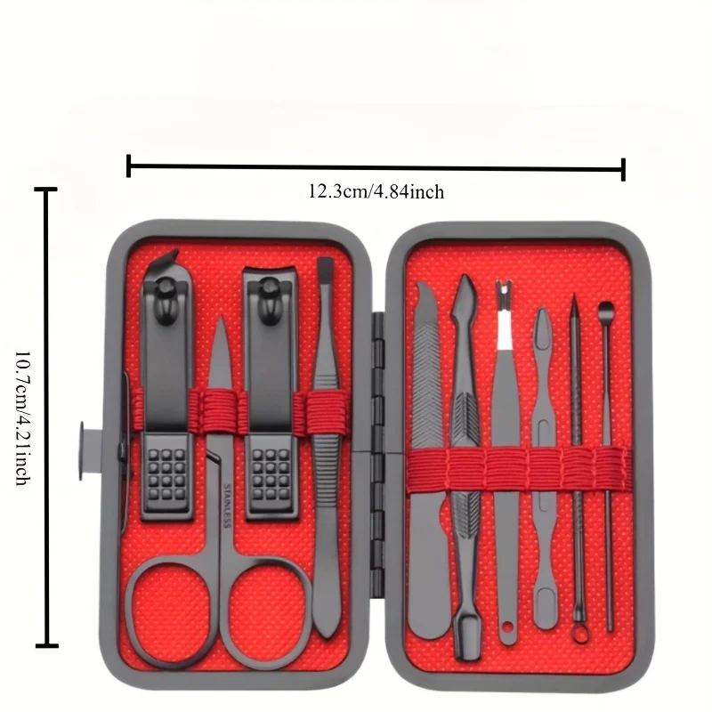 10 sztuk/zestaw czarnych obcinaczy do paznokci, ostre, wytrzymałe obcinacze do paznokci, profesjonalne narzędzia do pielęgnacji pedicure