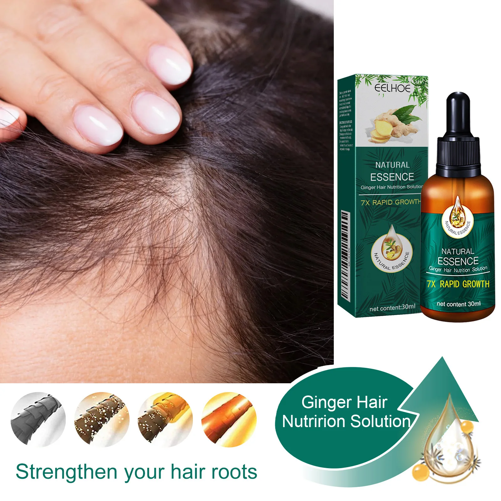 EELHOE aceite de jengibre para - Hair Care Natural Products reseña y precio