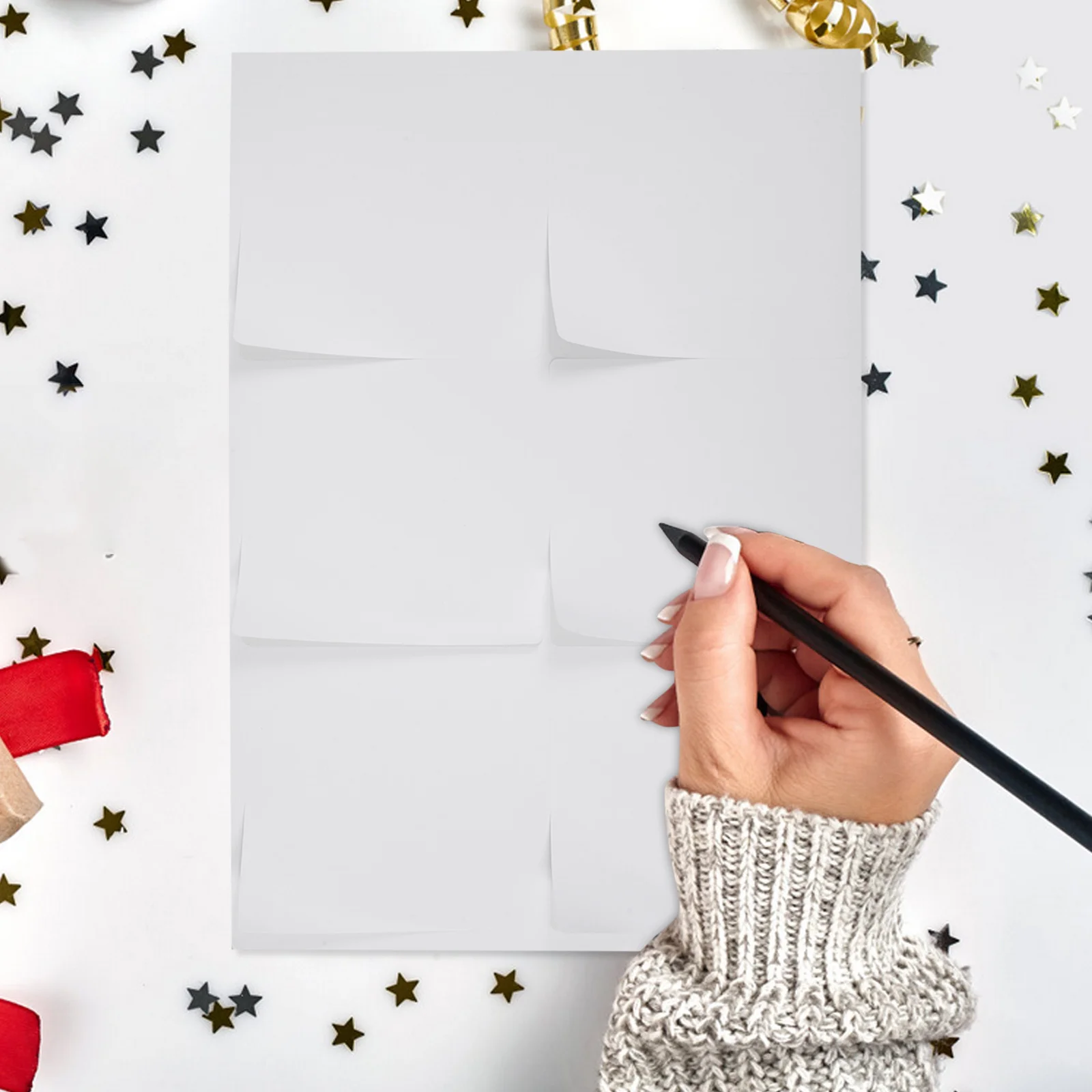 ورق لاصق قابل للطباعة مقاس A4، أوراق ملصقات ذاتية اللصق غير لامعة مقاومة للماء لملصقات الشحن، طباعة ورقة كاملة ذاتية الصنع #1