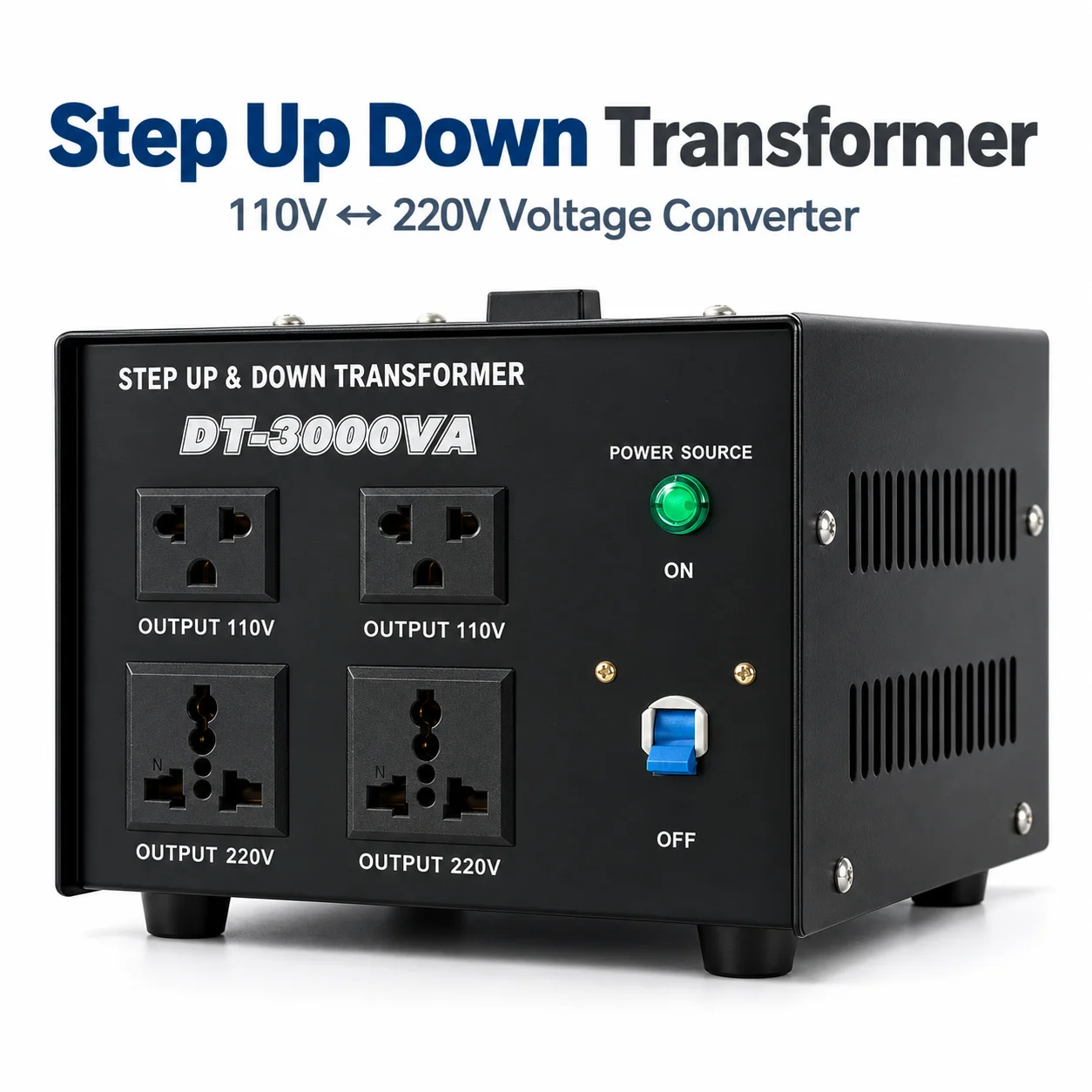 AOLIVIYA 500VA Step Up Down Voltage Transformer 110V To 220V 220V To 110V Power Converter With Multi Standard Outlets