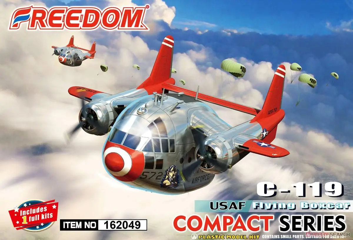 

Hobby Kit FREEDOM 162049 Q version Compact Series: USAF C119 Flying Boxcar Model DIY toys