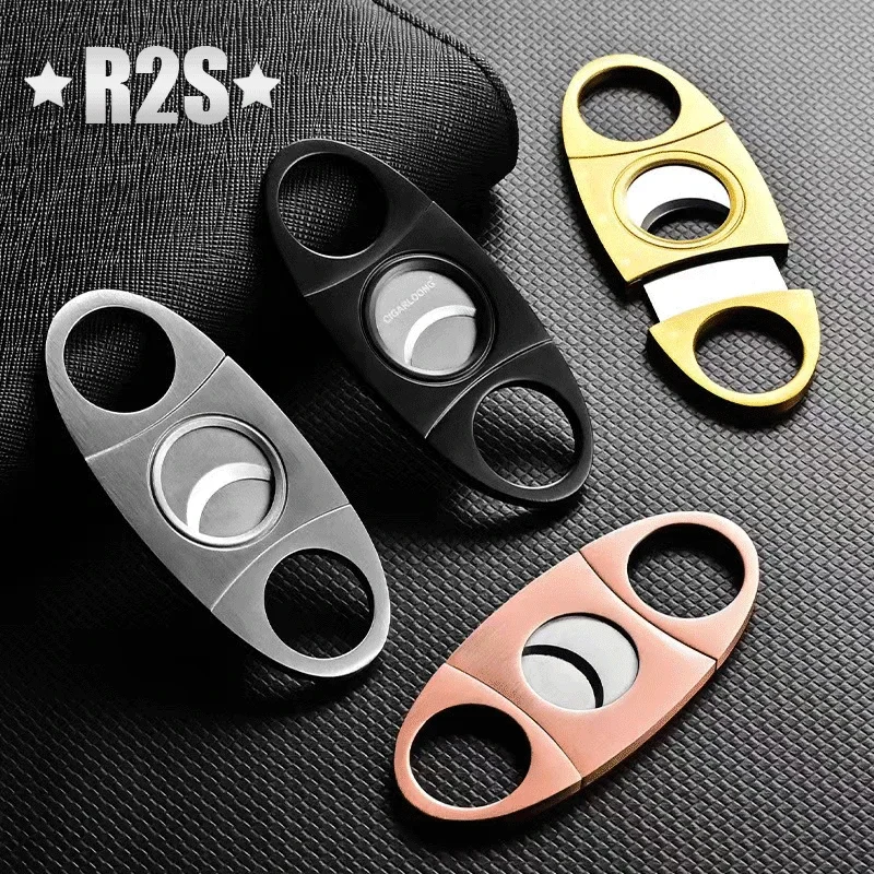 Luxury Cigar Cutter Stainless Steel Metal Classic Cutter Guillotine Cigar Scissors Gift Puncher Cutting Knife Cigar Accessory