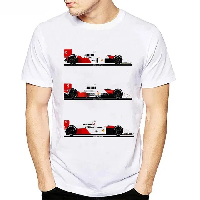 2025 All Ayrton Senna Sennacars Men T Shirt Fans Male Cool T-shirt Slim Fit White Fitness Casual Tops Tee Shirt Homme Camisa