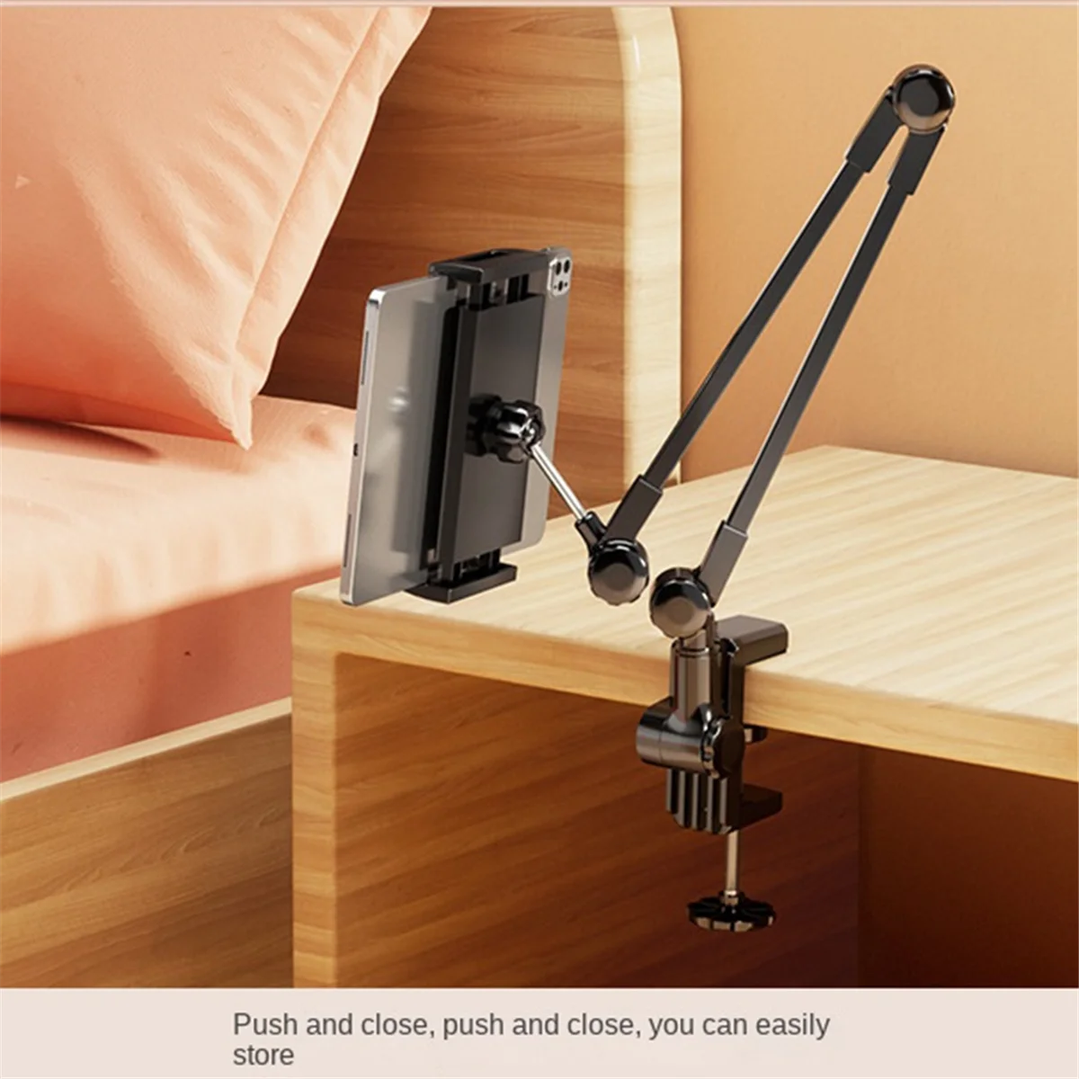 AT-Lazy Person Bracket Tablet Holder Desk Stand Adjustable Foldable Arm Tablet Bracket