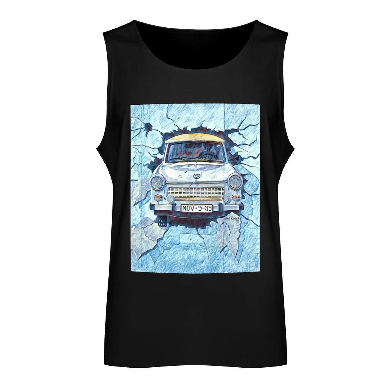 Test the Rest, East Side Gallery, Berlin Wall Tank Top Bodybuilding clothing man Men gym sportswear gym clothes man fitness