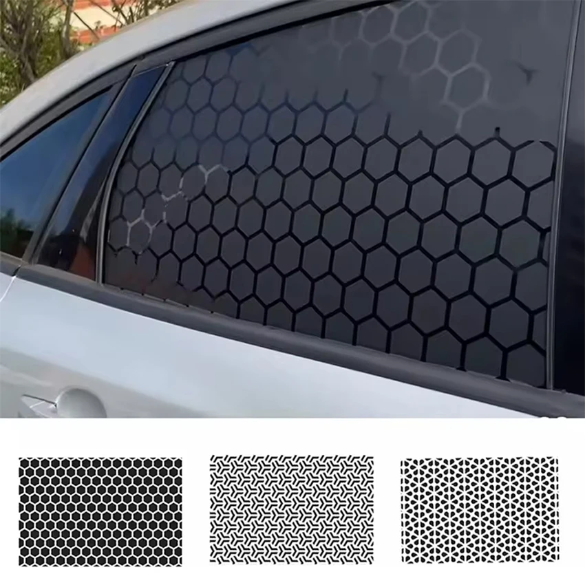 5 Styles Black Car Stickers Honeycomb Auto Decal Anti-Scratches DIY 75X50cm 25x50cm Hexagon Geometric Mesh Pattern for Tuning