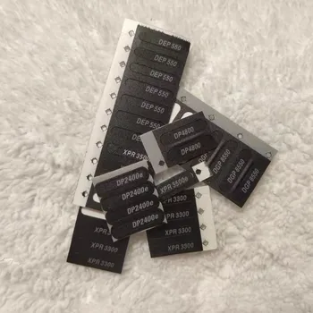 2ウェイラジオフロントラベルステッカー、10ピース/ロット、motola、スパチュラ570e、ep570e、dp2400e、dp8550、dp4800、xpr3300用