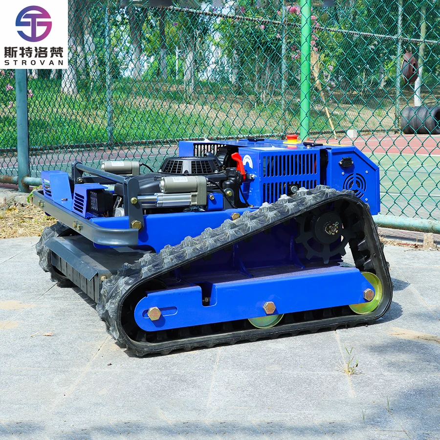 

STLF WJW CE EPA Approved All Terrain Grass Cutting Machine Agriculture Rubber Tracks Remote Control Robot Lawn Mower