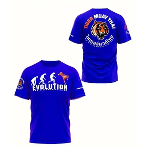 T-shirt, Kaplan MuayThai gym fitness erkek t-shirt rahat kısa kollu üstleri, geniş güreş t-shirt eğitim, karışık dövüş sanatları, son zamanlarda yaz aylarında gelen 12 en çok satan kaplan gömleği - №5