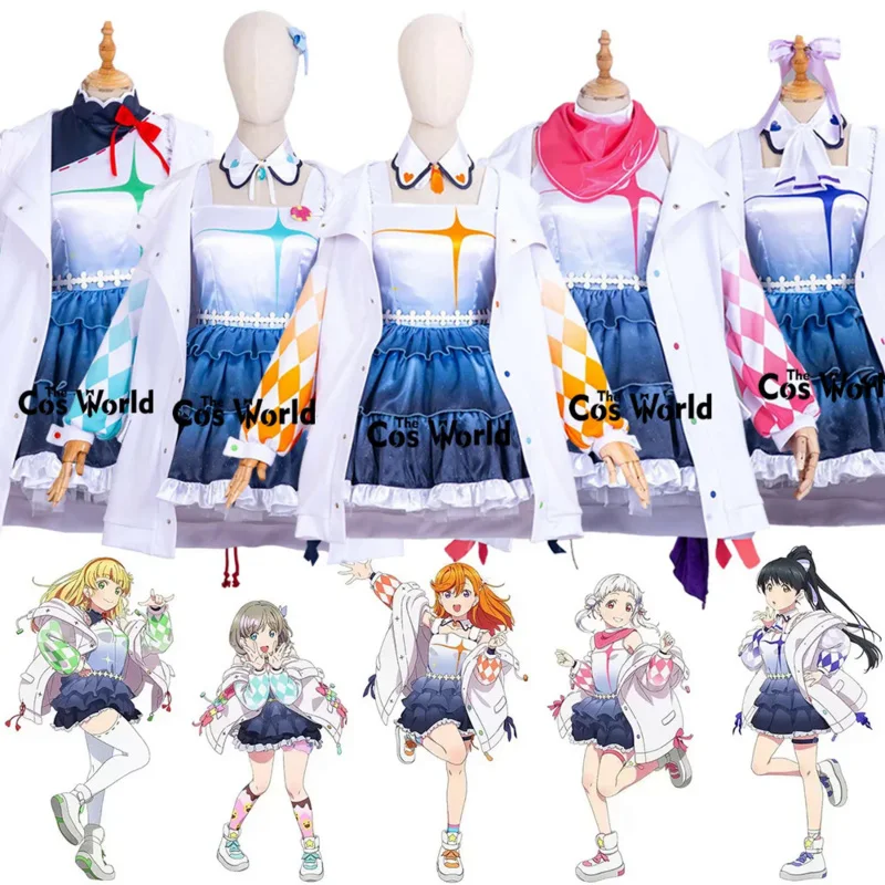 Love Live Superstar Liella Shibuya Kanon Tang Keke Arashi Chisato Heanna Sumire Hazuki Ren Outfits Anime Cosplay Costumes