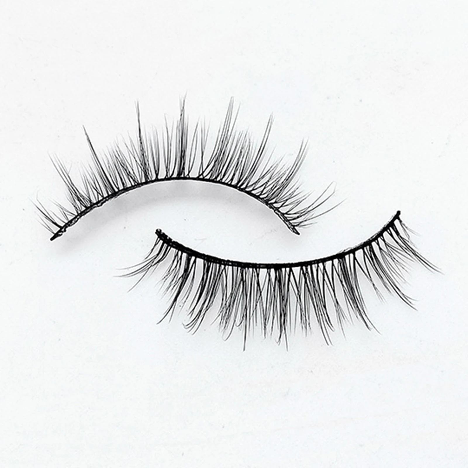 Black Band Wispy Eyelashes Lightweight Fur False Eyelashes for Beauty Eye Cosplay DIY Makeup