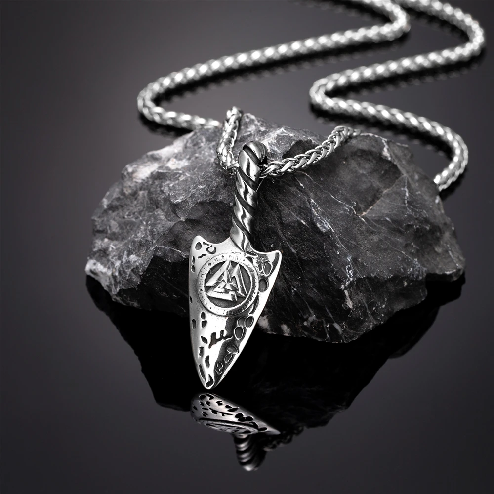 Nordische Runen Vegvisir Kompass-Halskette für Männer, verblasst nie, Edelstahl, Wikinger-Dreizack-Amulett-Anhänger, isländischer Vintage-Schmuck – Detail 19