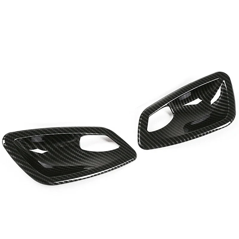 2x Carbon Fiber Style Interior Door Handle Bowl Cover Trim For BMW E92 E93 335i M3 Couple 2007-2013