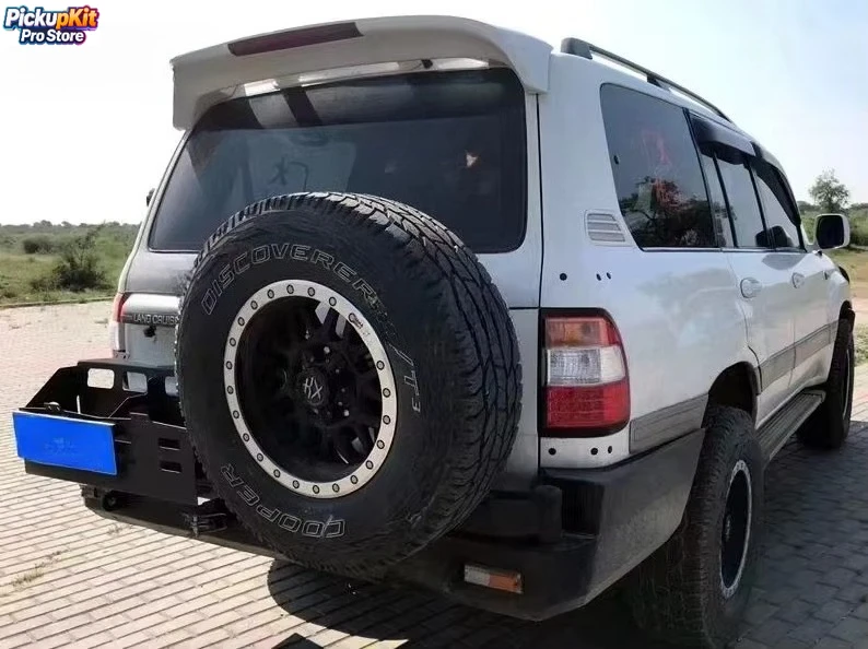

Heavy-Duty Crossing Dual Spare Tire 4x4 Steel Rear Bumper for LC100 LX470