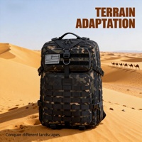 50L/30L Outdoor Backpack Combo Tactical Molle System Hiking Camping Backpack Waterproof Durable Travel Rucksack for Men or Women