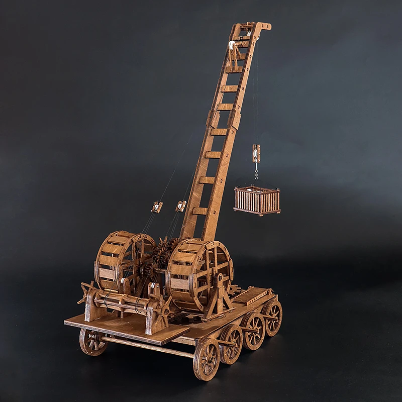 

Древний кран-подъемник, древняя колесница - набор сложных деревянных головоломок в качестве подарка для отбора стресса для вашего парня.