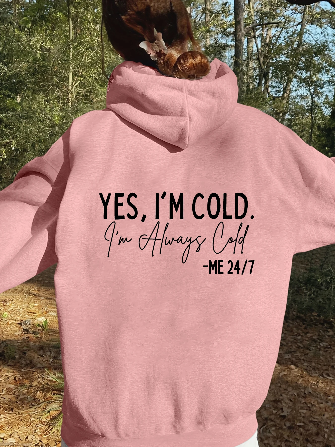 

Женский свитшот с надписью «Yes I'm Cold»