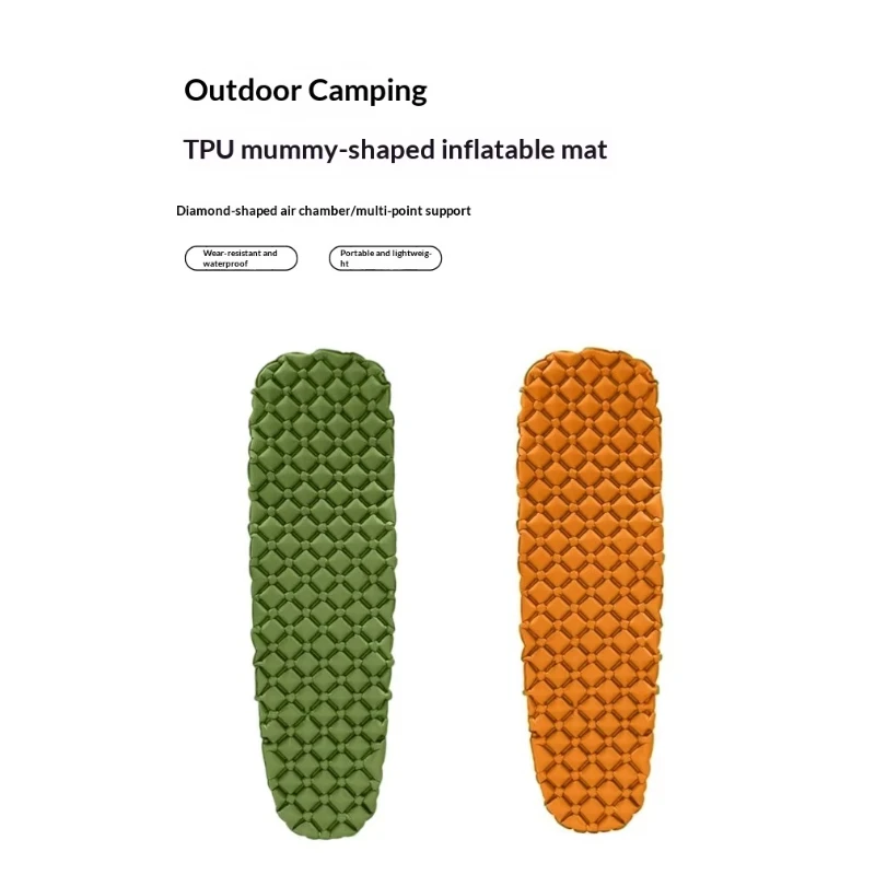 450g Ultralight Inflatable Sleeping Pad Mummy Compact Backpacking Mat Hiking Camping Gear view 6