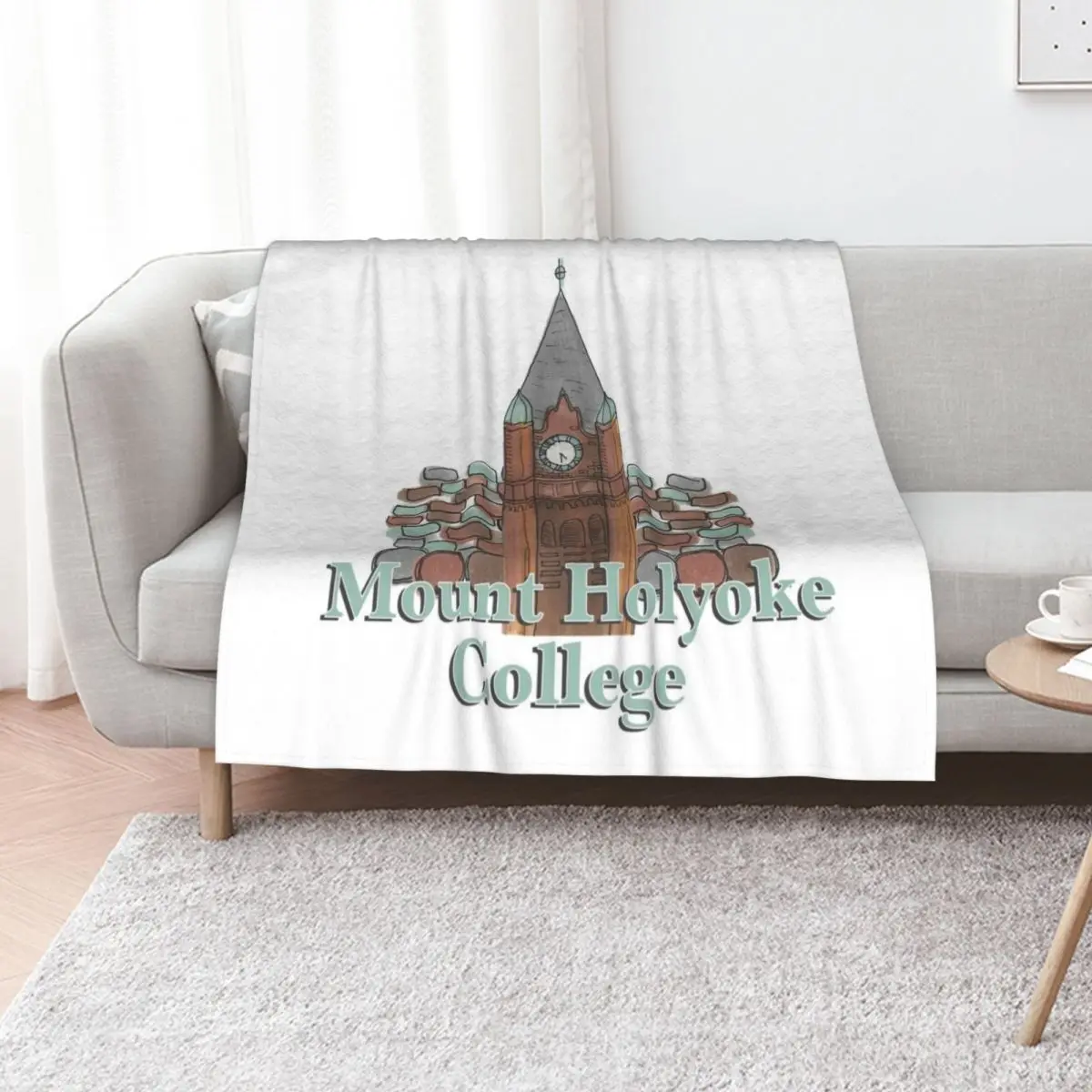 Mount Holyoke Throw Blanket Designers Plaid cosplay anime For Baby valentine gift ideas Blankets For Bed Blankets