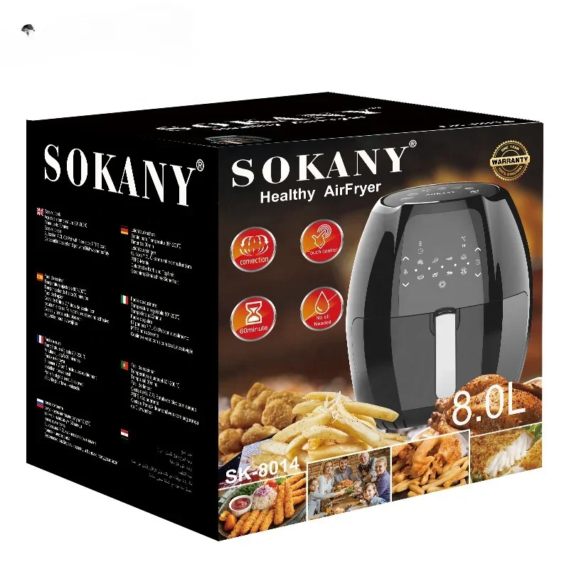

-for Sokany 8014 Overheating Protection Air Fryer High Quality Electric Air Fryer Adjustable Temperature Fryer