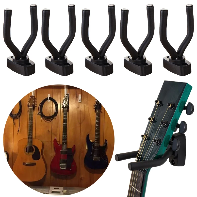 Wall-mounted Guitar Hook 1/5/10PCS Guitar Bass Ukulele Display Hanger Hooks Stands Suitable for Home Music Classrooms Stores ZYF