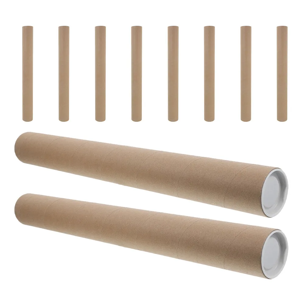 

10Pcs Postal Tubes Kraft Paper Cylinder Round Cardboard Mailing Tubes for Shipping Storage Posters Blueprints Art Prints
