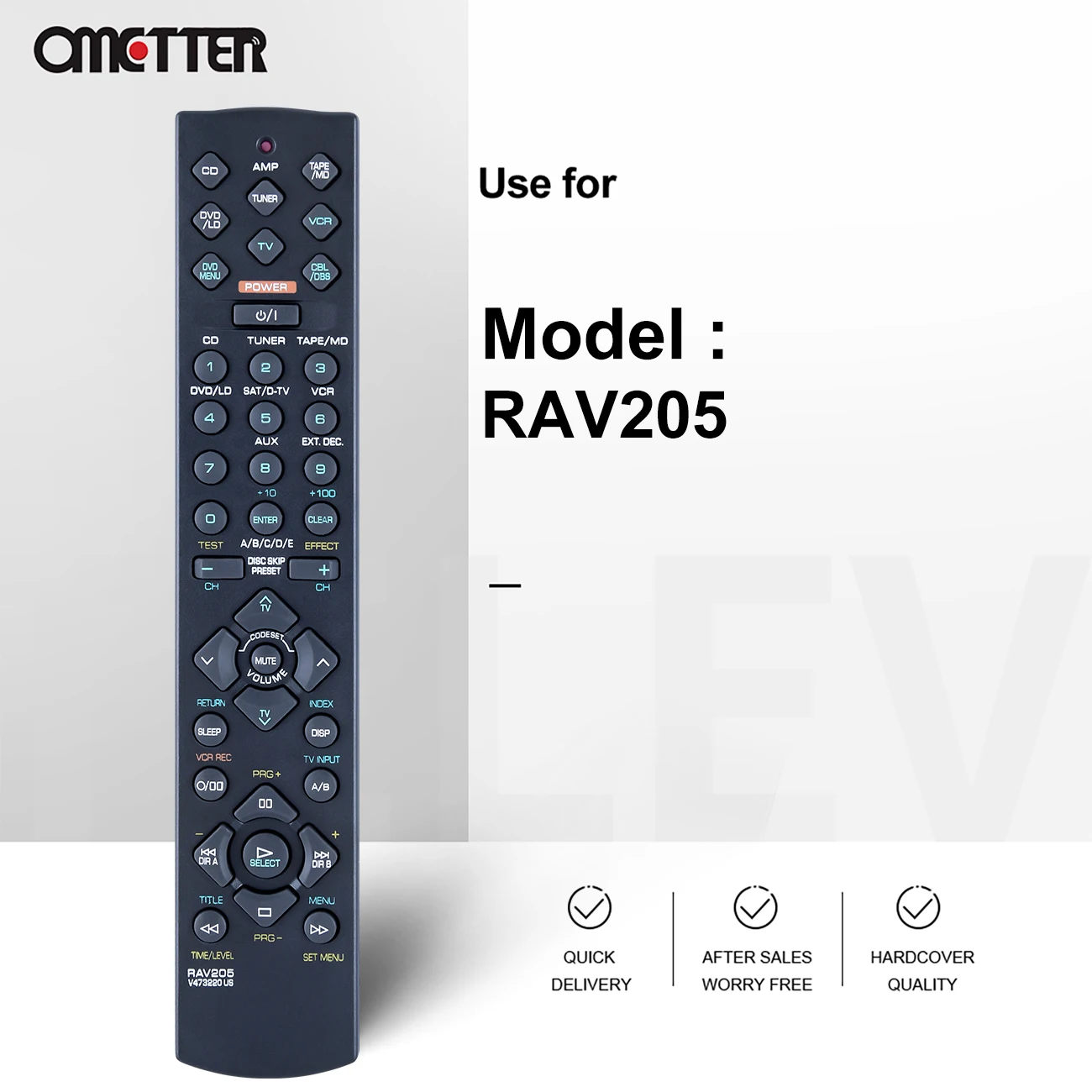 RAV205 RAV206ヤマハオーディオavレシーバーリモートコントロールV4732200 RX-V396 RX-V396RDS YHT-17 V6940901 RX-V420