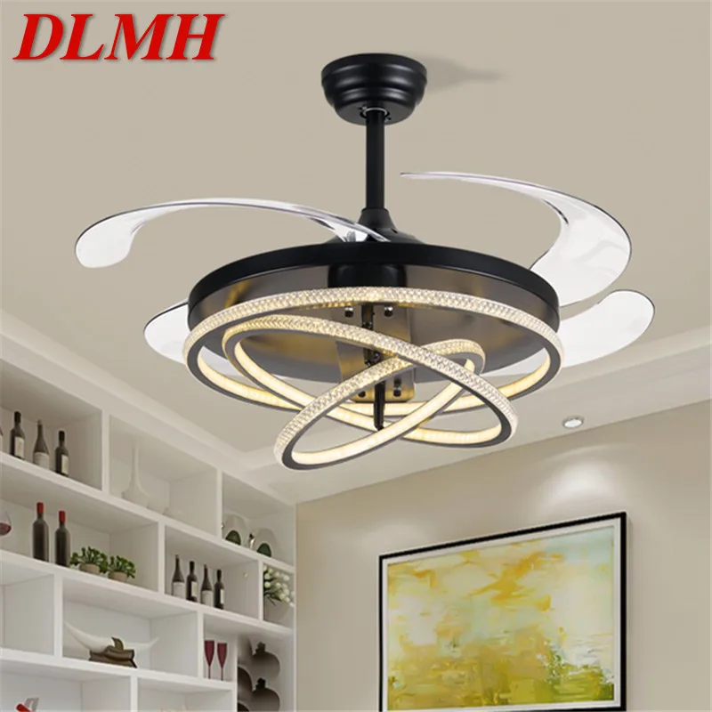 

DLMH Ceiling Fan Light Modern Living Room Invisible Fan Light Fashionable And Simple Restaurant Bedroom