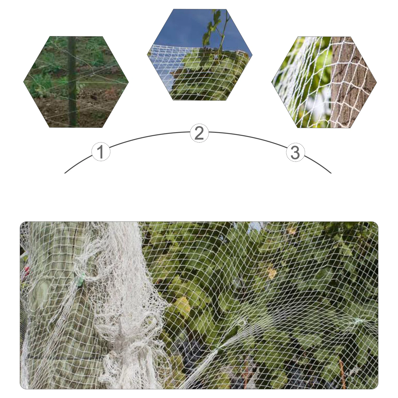 

1 Pack Sturdy Polyester Trellis Netting for Climbing Plants Garden Support Net for Fruits and Vegetables