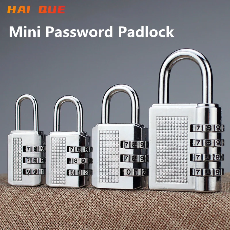 

Mini lucchetto in lega combinazione di quadrante a 3/4 cifre Password codice numero serratura di sicurezza da viaggio di sicurez