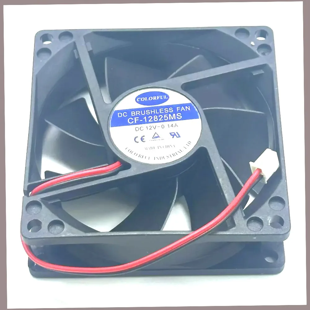 COLORFUL CF-12825MS DC 12V 0.14A 80x80x25mm 2-Wire Server Cooling FanIndustrial Equipment Ventilation