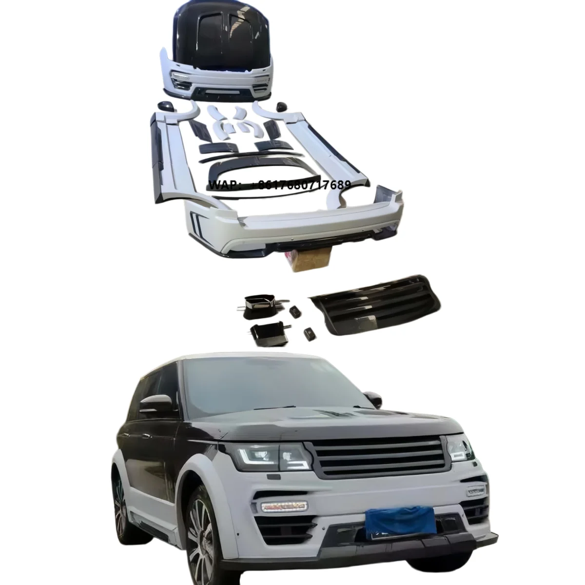 For  Range Rover Executive Upgrade MSY-Style Body Kit Front and Rear Bumper Front Grille Side Skirt Rear Spoiler Wing