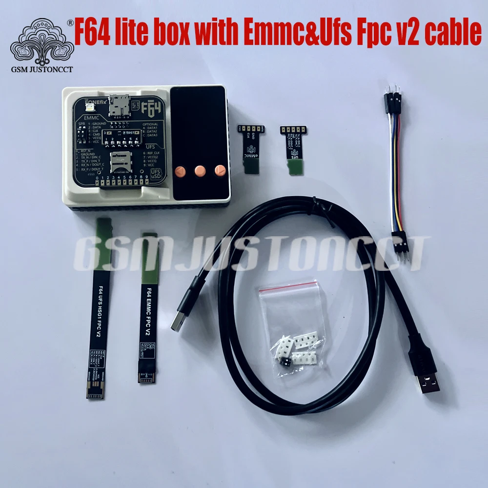 Original F64 lite box  Flash 64 Lite Tool Box with Emmc&Ufs Fpc v2 2 in 1cable
