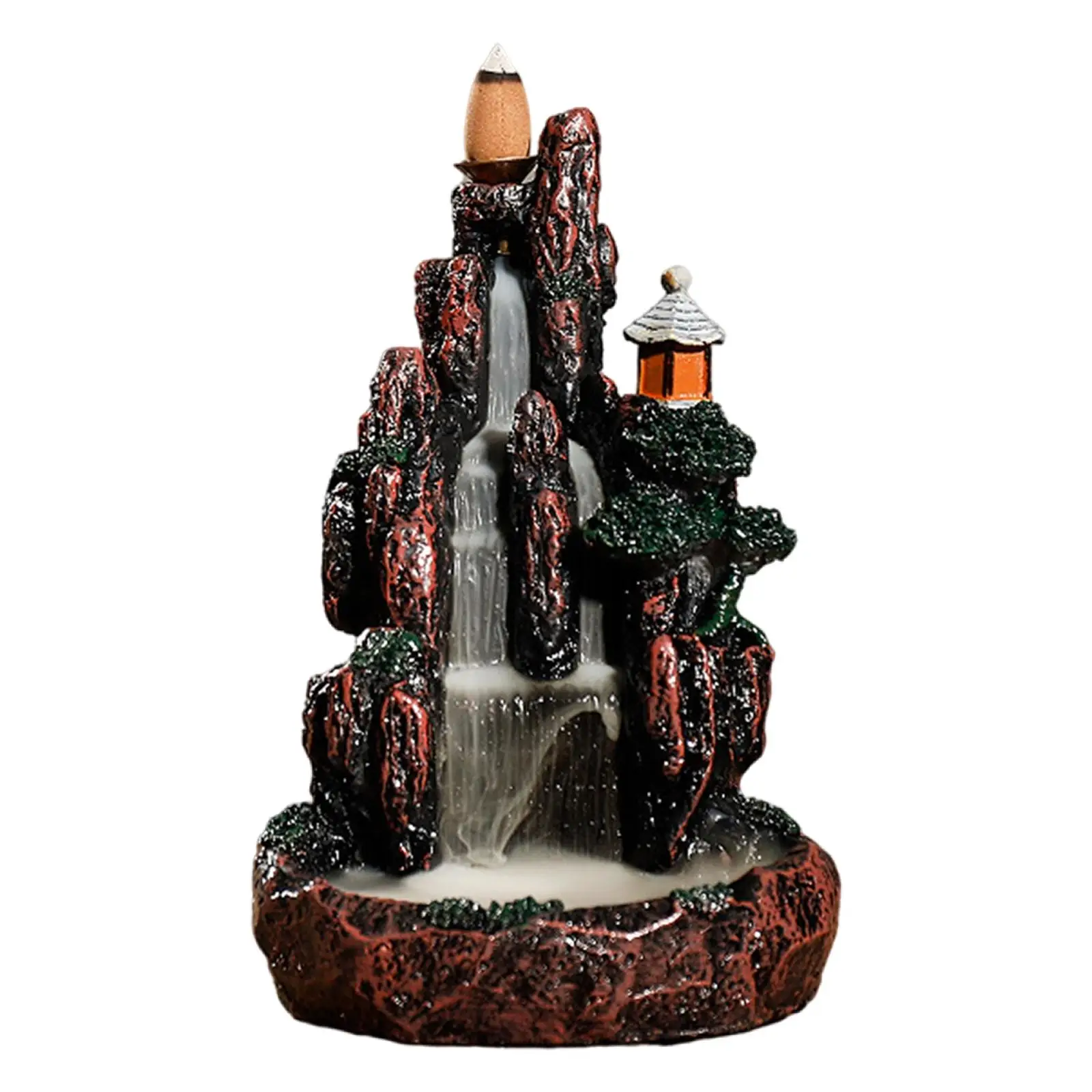 Large Backflow Burner Holder, Waterfall Mountain Cones Burner