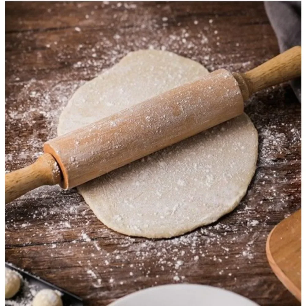 Wooden Professional Rolling Pin Dough Roller Non Stick Rolling Pin for Pasta Dough Pizza Baking Cookies Biscuit Fondant Cake