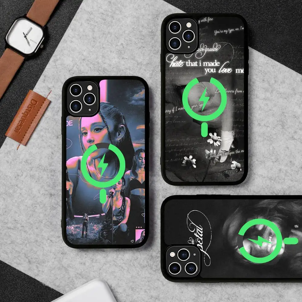 Pop Singer A-Ariana G-Grande For IPhone 17 Air 16 E 15 14 13 12 11 Pro Max Plus PC Shock TPU Cover For Magsafe Phone Cover