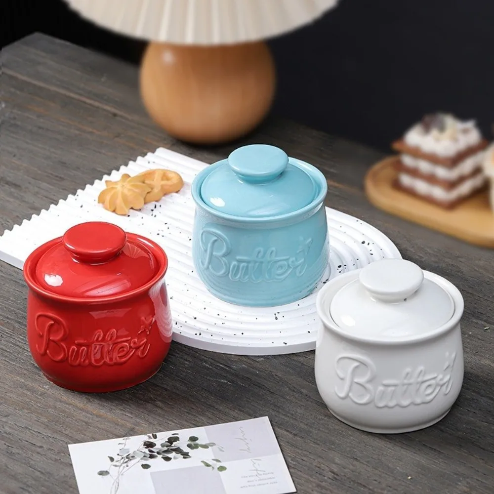 

Airtight Ceramic Butter Bell Crock Keep Fresh with Lid Cheese Storage Box Spice Jar Large Capacity French Butter Dish Countertop