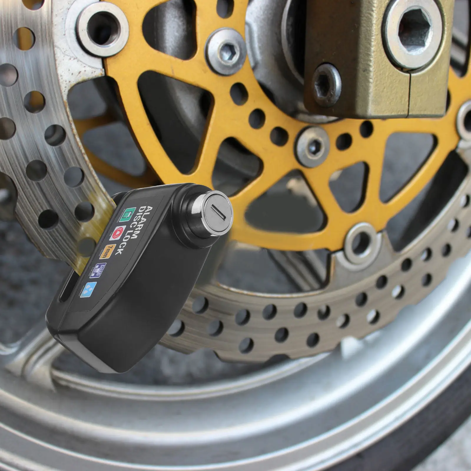 

Комплект противоугонных дисковых замков с сигнализацией для мотоциклов, велосипедов, скутеров, сверхпрочный, с громкой сиреной