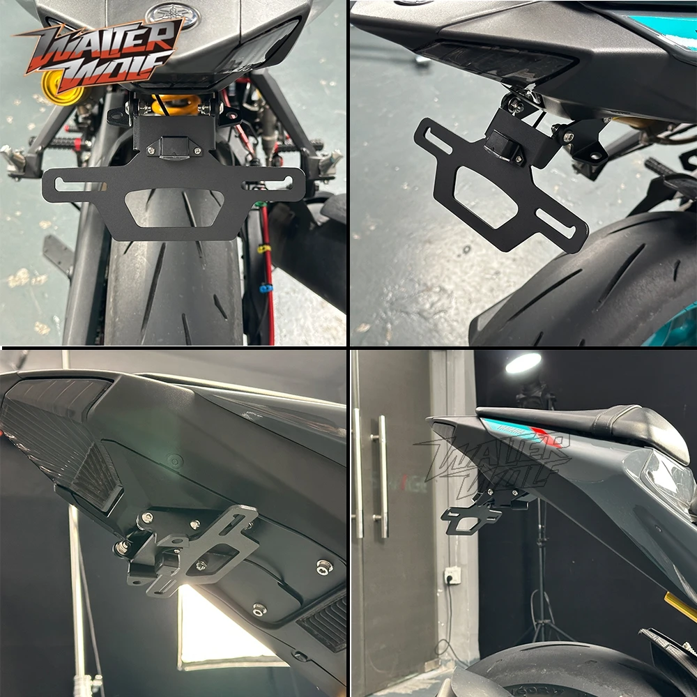 Motorycle License Plate Holder with Plate Light Fender Eliminator Rear Tail Tidy For Yamaha MT-25 MT-03 YZFR25 YZFR3 MT25 MT03