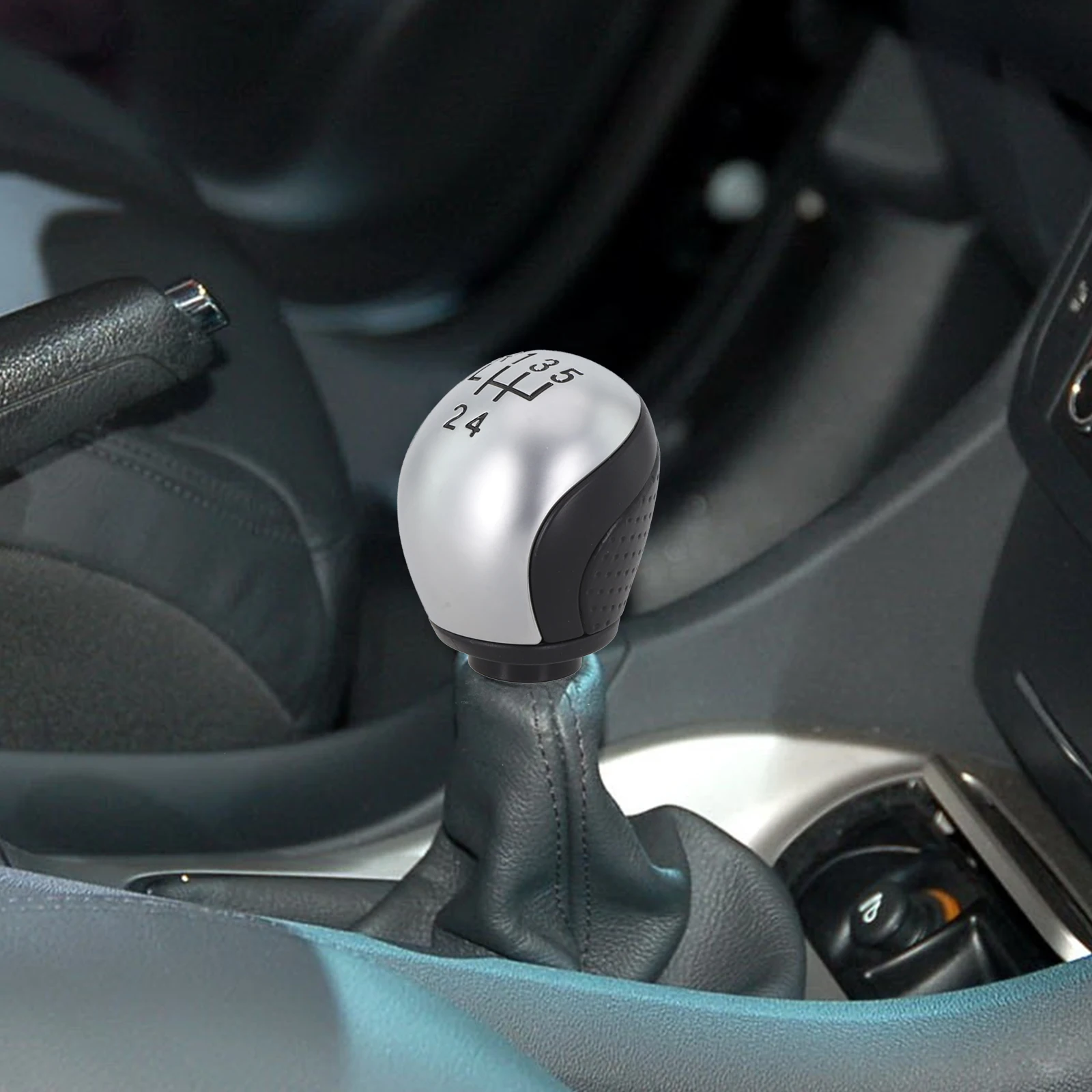 

Vehicle Accessory 5 6 Speed Shift Knob Shifter For 407 RCZ Premium ABS Leather Knob Ergonomic Design As The Pictures Show