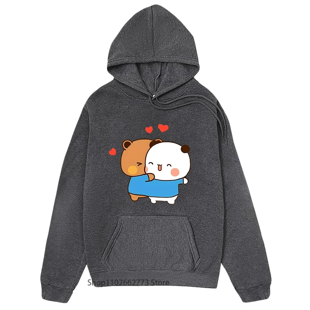 Funny Bubu and Dudu Hoodie Panda Bear Love Graphic Sweatshirts for Women Kawaii Cute Girls Clothes Men's Clothing Y2k Sudaderas