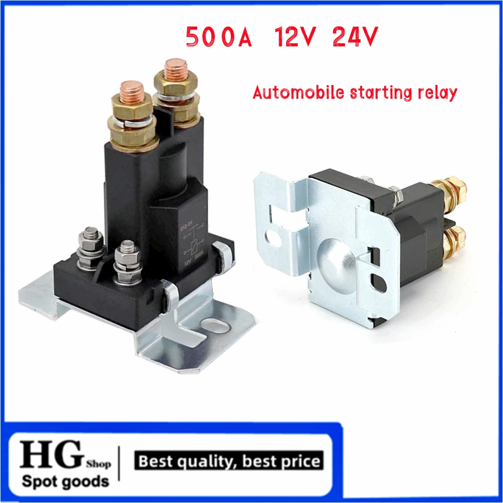 500A 12V 24V Dual Battery Isolator Relay Start On/Off 4 Pin 500A 12VDC 24VDC For Car Power Switch