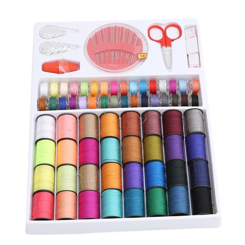 

Швейный набор, игольница с инструментами «сделай сам», швейный набор, необходимые швейные принадлежности для небольшого ремонта, базовый набор игл и ниток