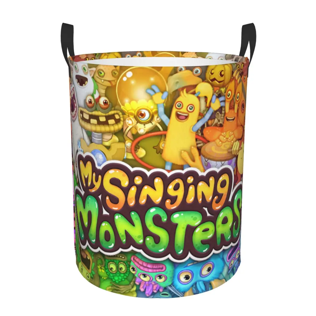 

Изготовленная на заказ корзина для белья My Singing Monsters, складная большая корзина для хранения одежды, мультяшная аниме-игра, детская корзина