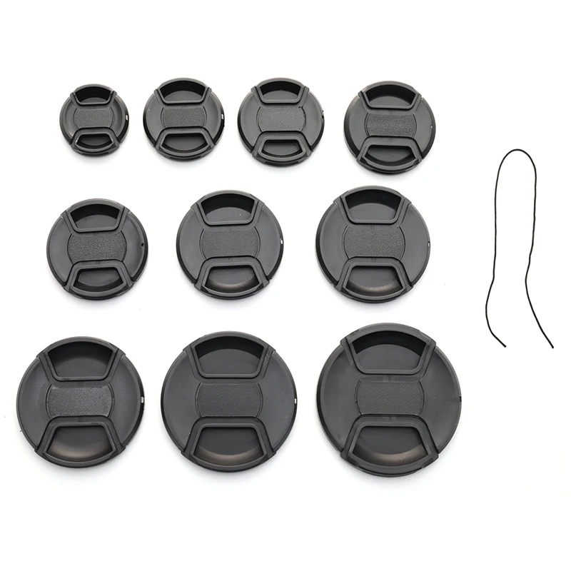 【Hochwertige 40,5 mm 49 mm 52 mm 55 mm 58 mm 62 mm 67 mm 72 mm 77 mm 82 mm Center-Pinch-Snap-on-Kameraobjektivabdeckung】