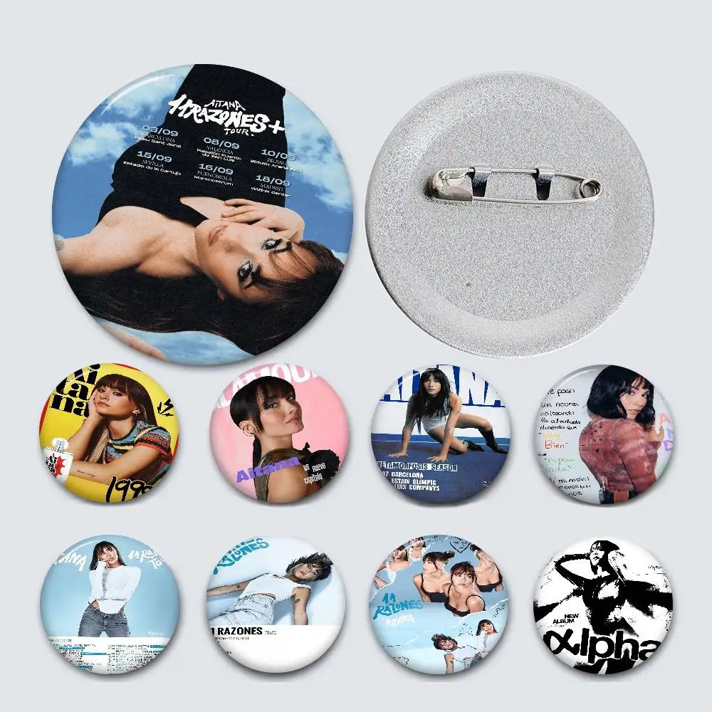 A-Aitana O-Ocana المغني الإبداعية صفيح لينة زر دبابيس الحيوان أيقونة بروش التلبيب على ظهره شارة الملحقات دبوس #1