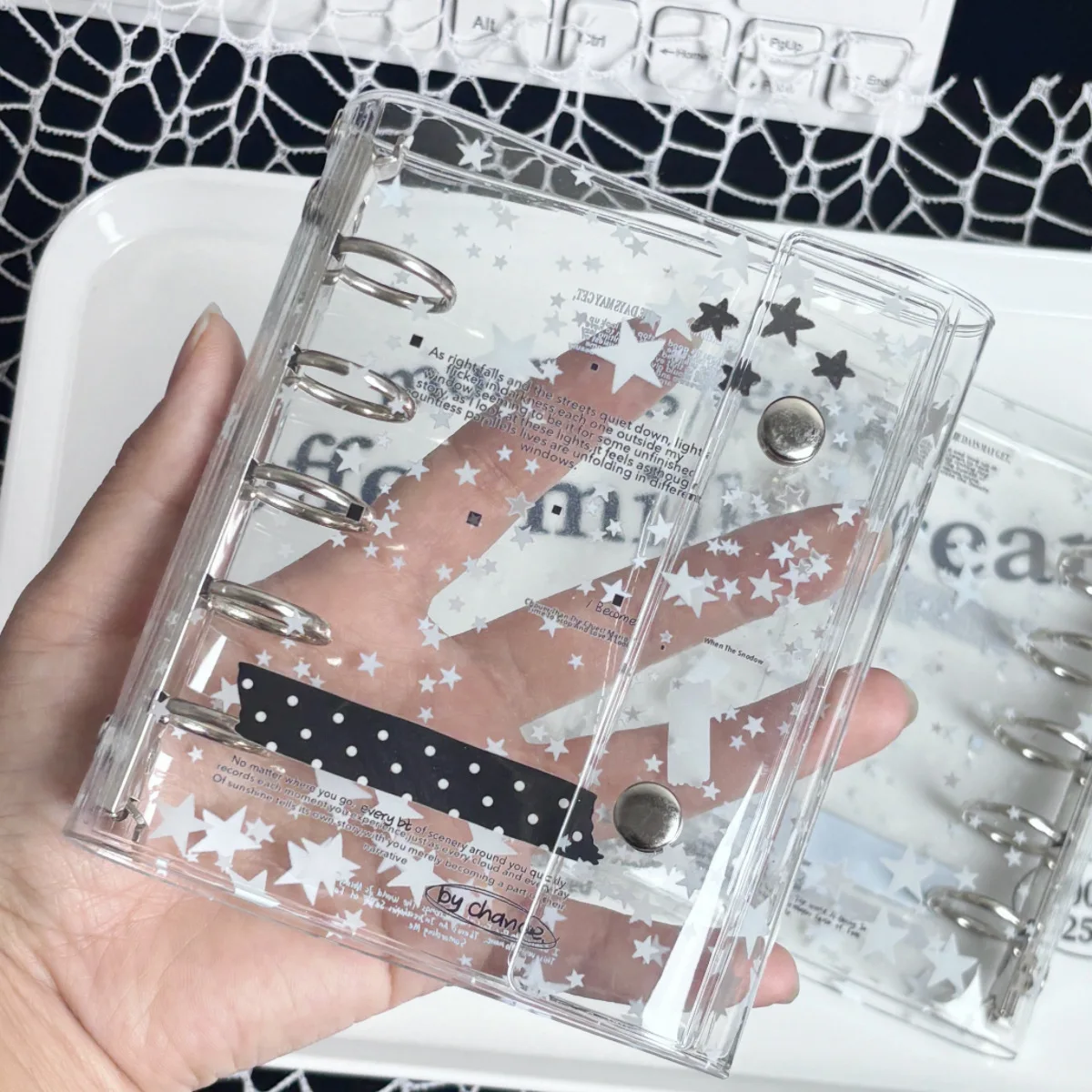 Mode-Trend Y2K M5 Transparent Stern Flügel Lose blatt Album INS Koreanische Idol 3-zoll Foto Lagerung Karte halter Nette Mädchen Geschenke