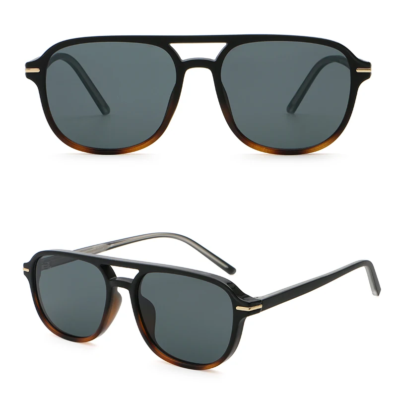 Peekaboo Sonnenbrille mit quadratischem Rahmen für Damen, Unisex, CP-Acetat, modische Sonnenbrille für Herren, UV400, Blau, Braun, Grün, 2024, Sommer – Detail 7